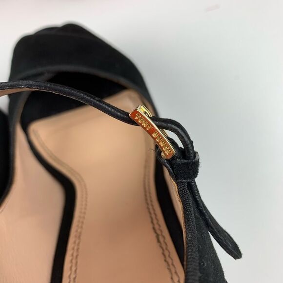 Tory burch black polkadot wedges - Picture 3 of 5